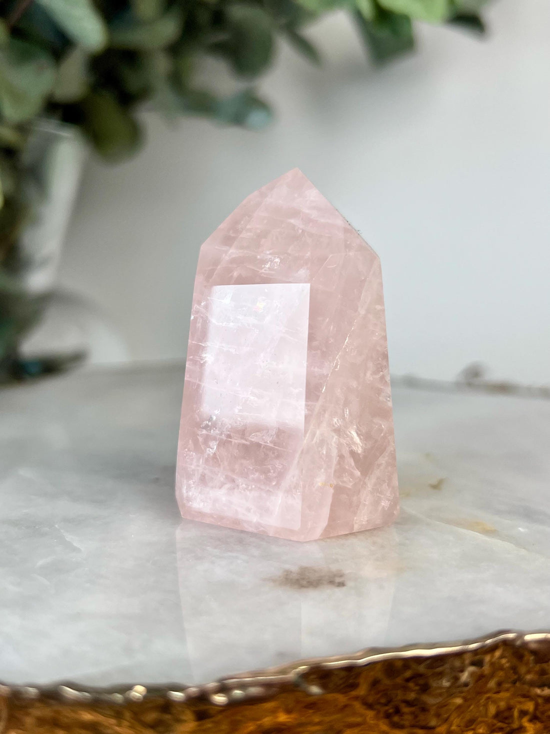 Grade AA Natural Rose Quartz Tower – Emotional Healing & Self-Love Crystal, from Bahia, Brazil RC23, 88g