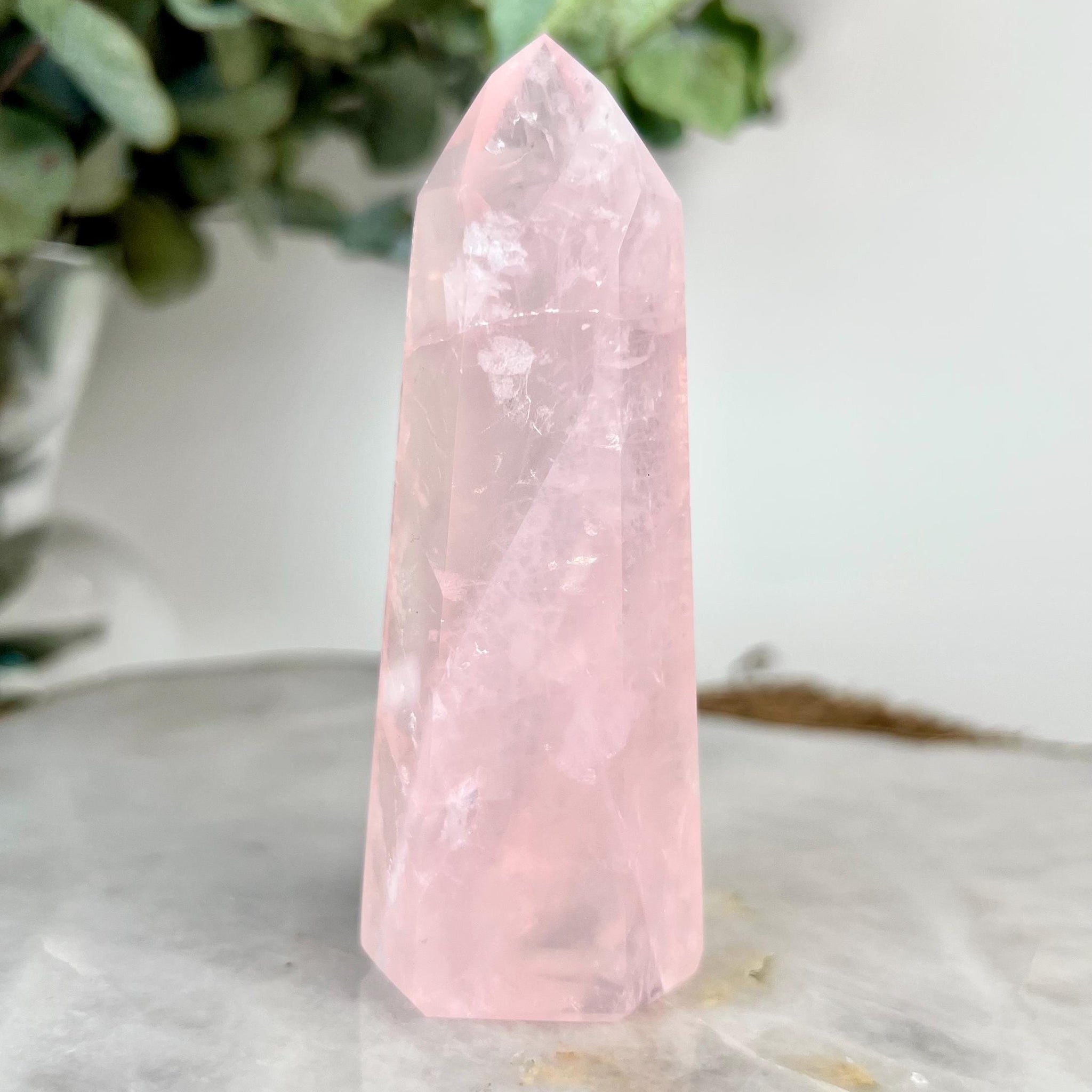 Grade AAA Natural Rose Quartz Tower – Emotional Healing & Self-Love Crystal, from Bahia, Brazil RC26,122g