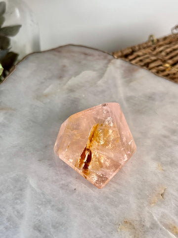 Grade AAA Golden Healer Rose Quartz Freeform - A Celestial Beacon of Love and Healing, GRC91, 85g