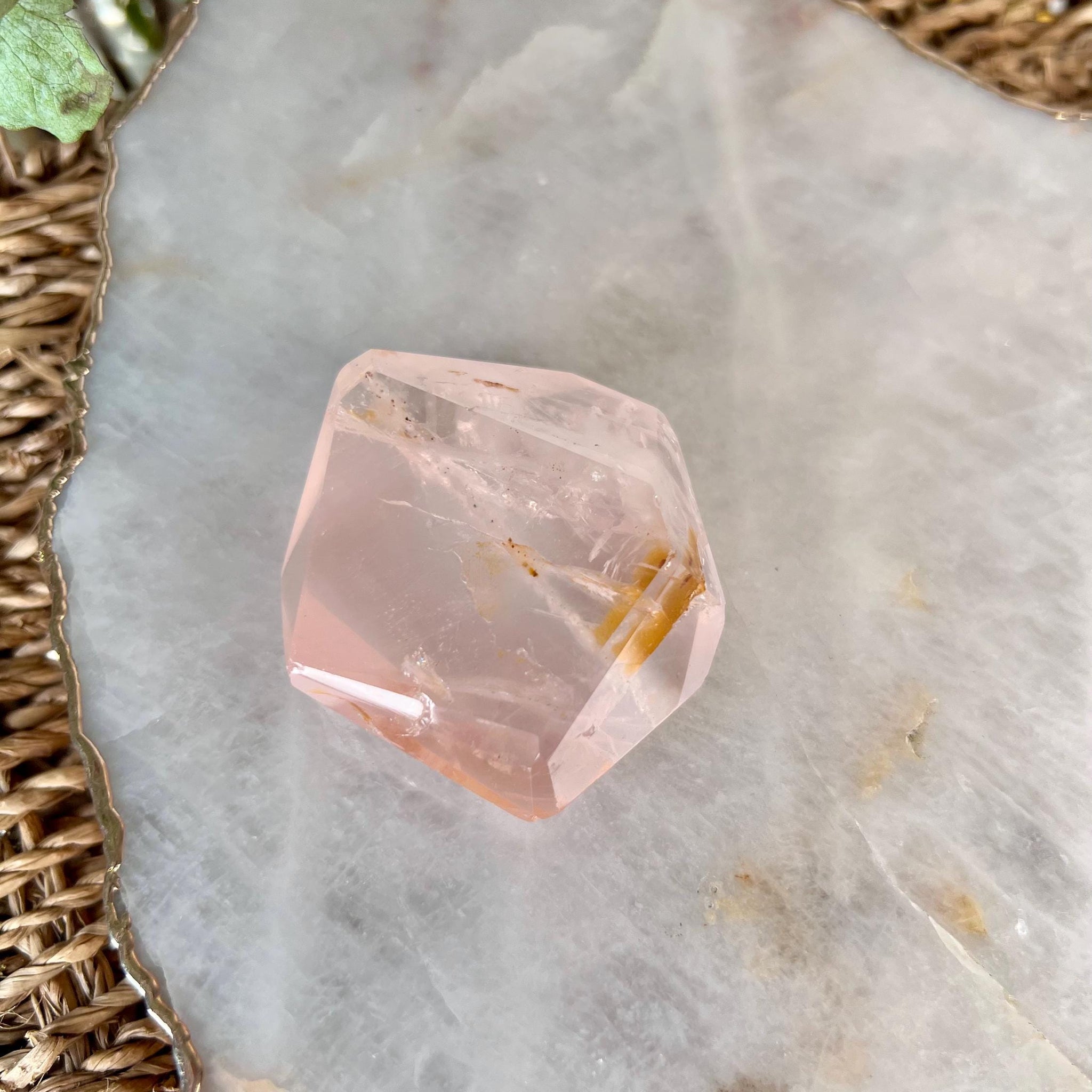 Grade AAA Golden Healer Rose Quartz Freeform - A Celestial Beacon of Love and Healing, GRC93, 100g