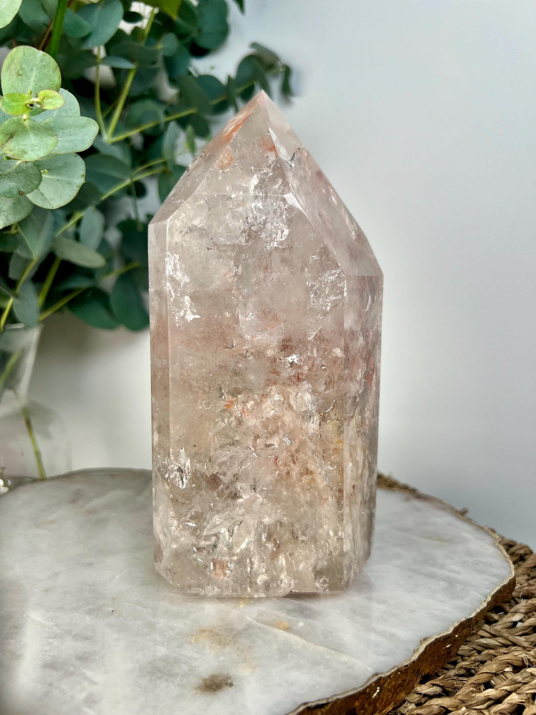 Grade A+ Large Quartz Tower with Oxidised Iron & Hematoid | Multiple Manifestation Quartz Formations | Powerful Earth Energy  GBL05, 1.728kg