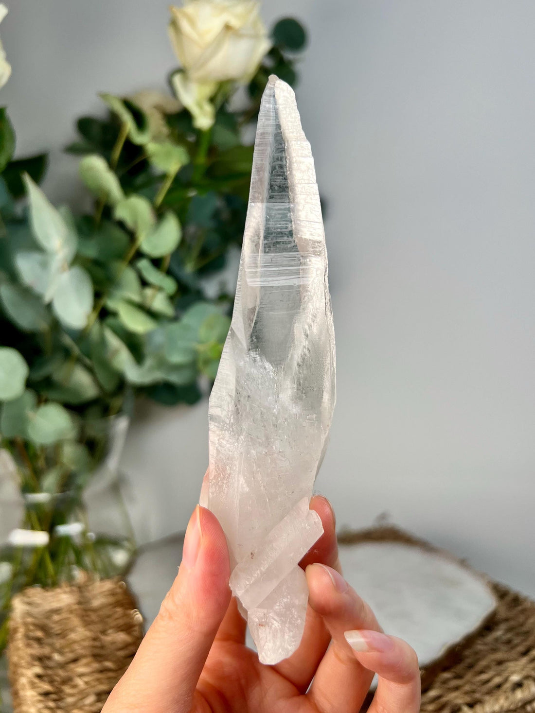 Grade AA Blue Needle Lemurian Quartz Point | Diamantina, Brazil | Intuition • Alignment • Activation BLH02, 150g