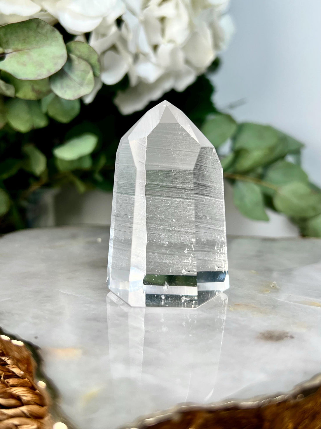 Grade AAA Blue Needle Lemurian Tower  - Semi-polished, Top Quality, from Sento Se Bahia LTC77, 133g