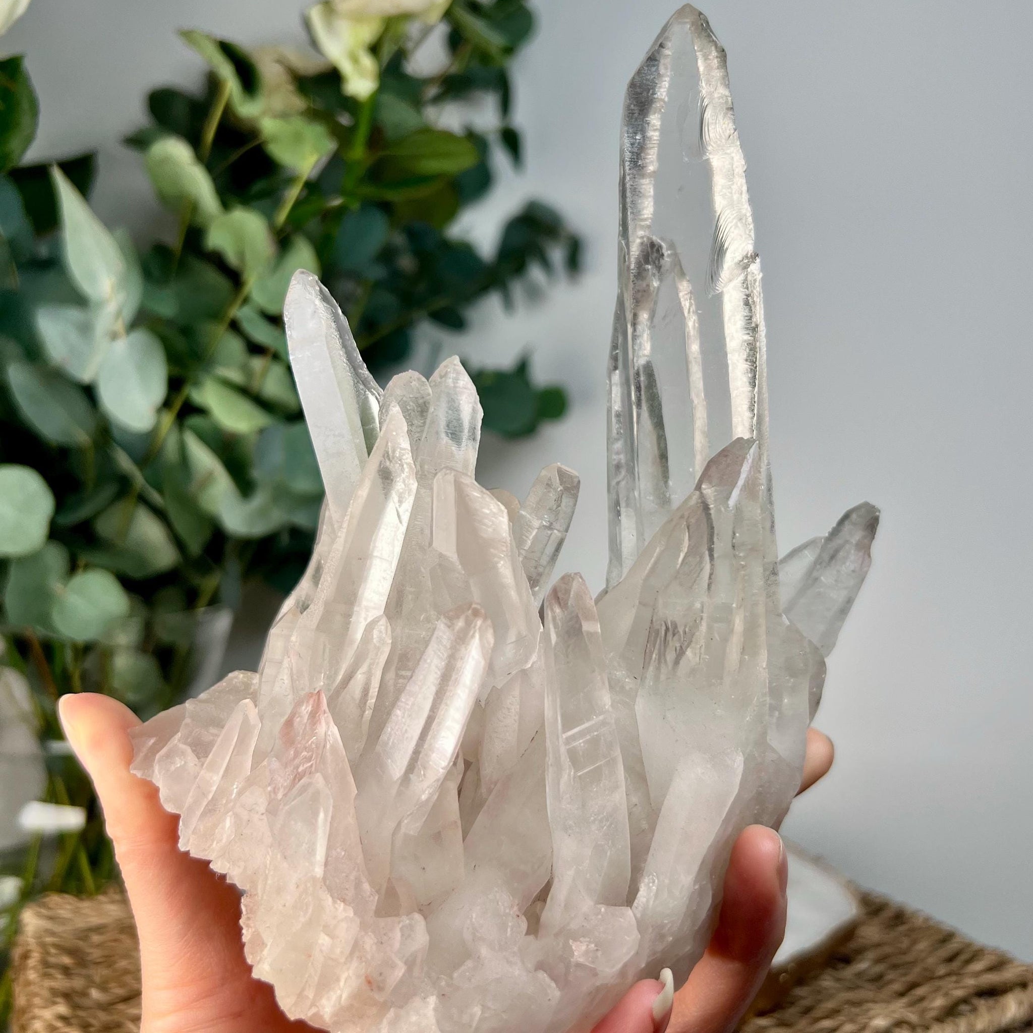 Grade AA Blue Needle Lemurian Quartz Cluster, Rare High-Frequency Formation, Diamantina, Brazil, Light Codes  BLH03, 930g
