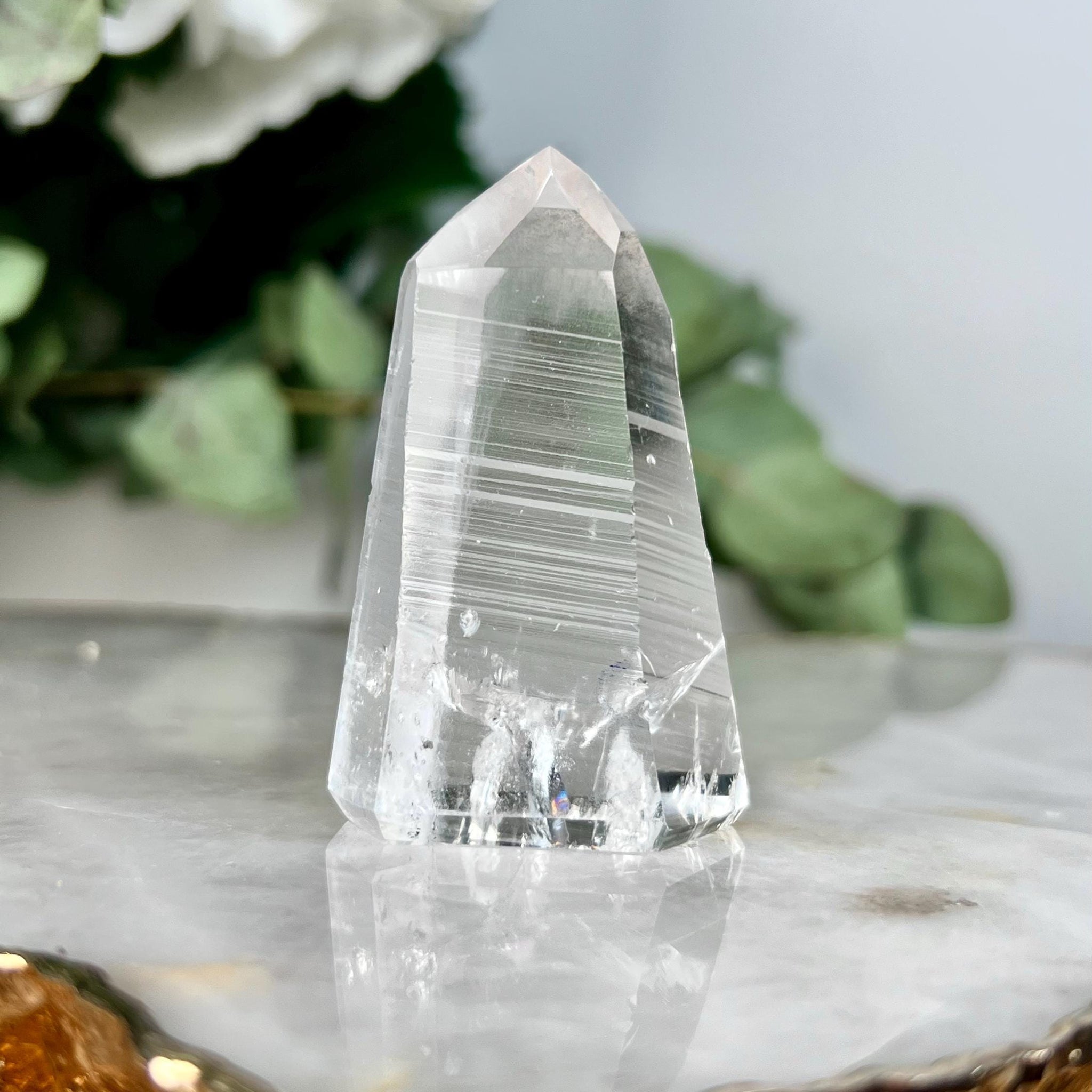 Grade AAA Blue Needle Lemurian Tower, Whale Energy  - Semi-polished, Top Quality, from Sento Se Bahia LTC80, 62g