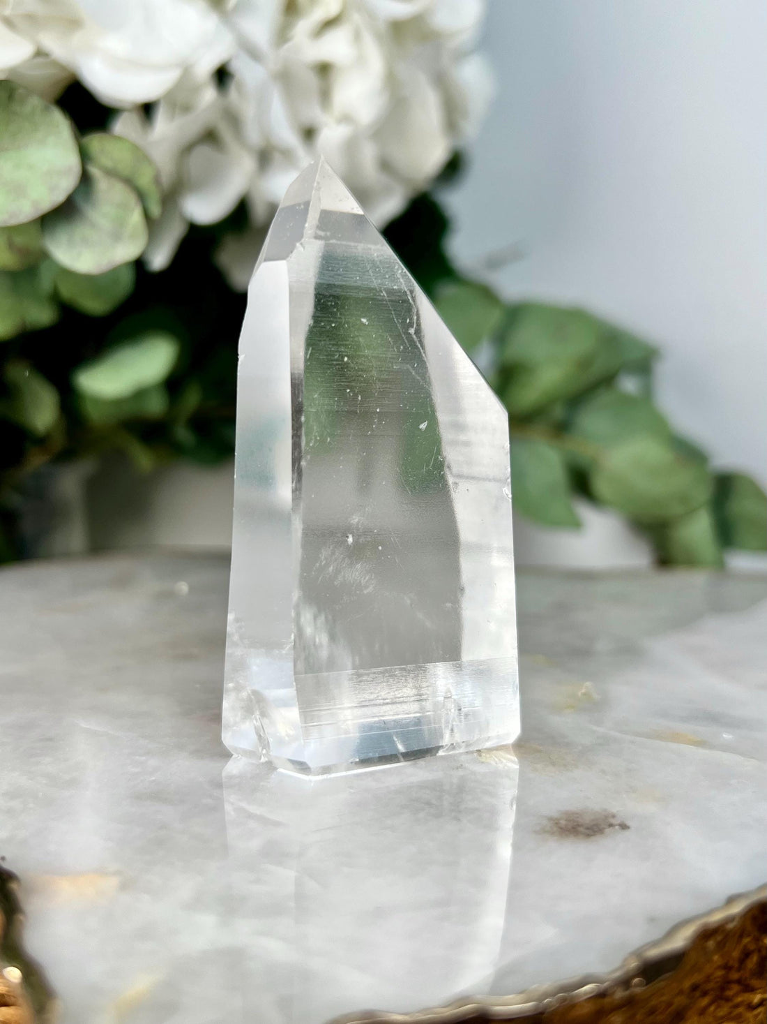 Grade AA Blue Needle Lemurian Tower, Self-Healed - Semi-polished, Top Quality, from Sento Se Bahia BLT02, 180g