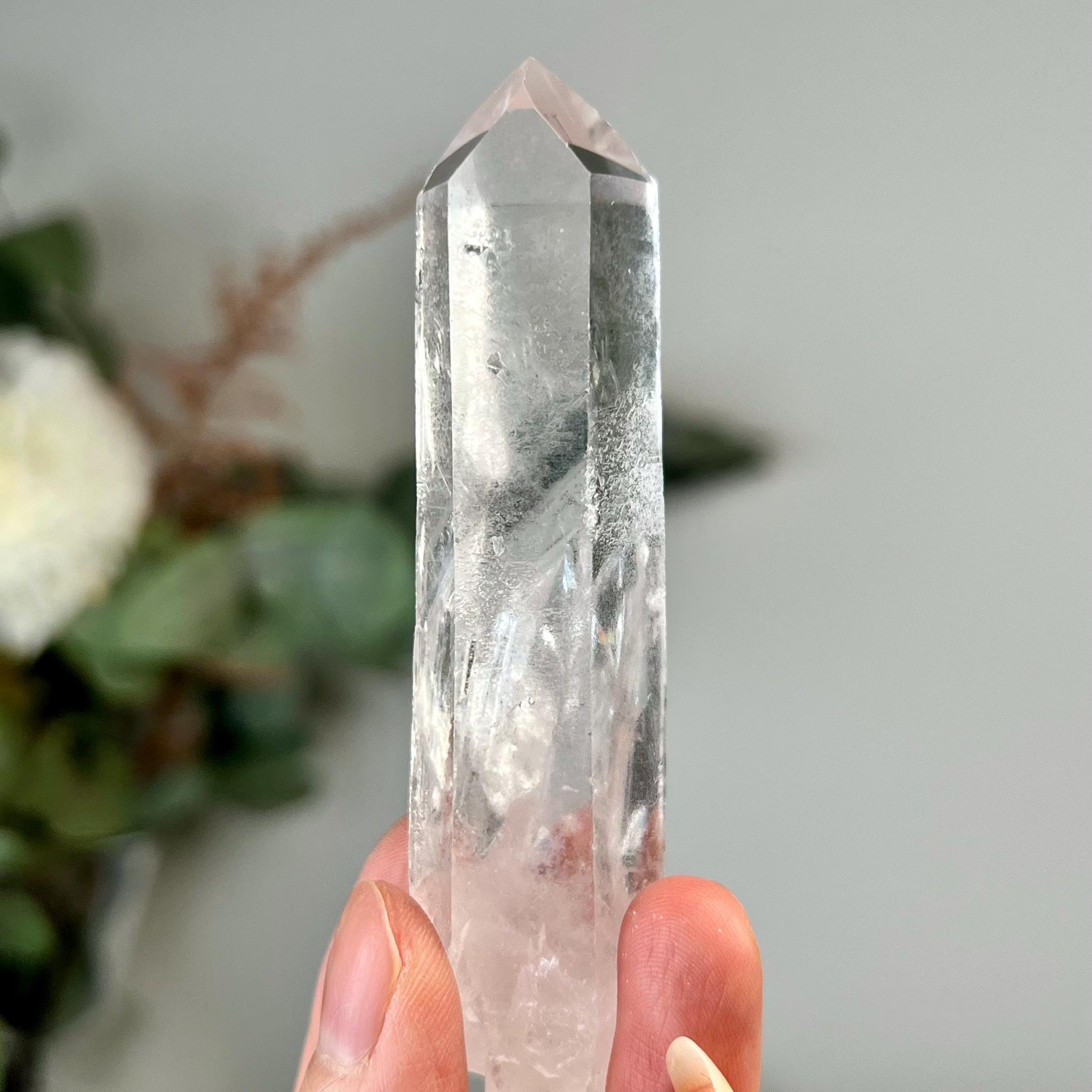 Grade A+ Starbrary Quartz with Penetration and Rainbow – Unique Glyphs, Galactic Wisdom, from Tomás Gonzaga, Minas Gerais, Brazil RQG54, 57g