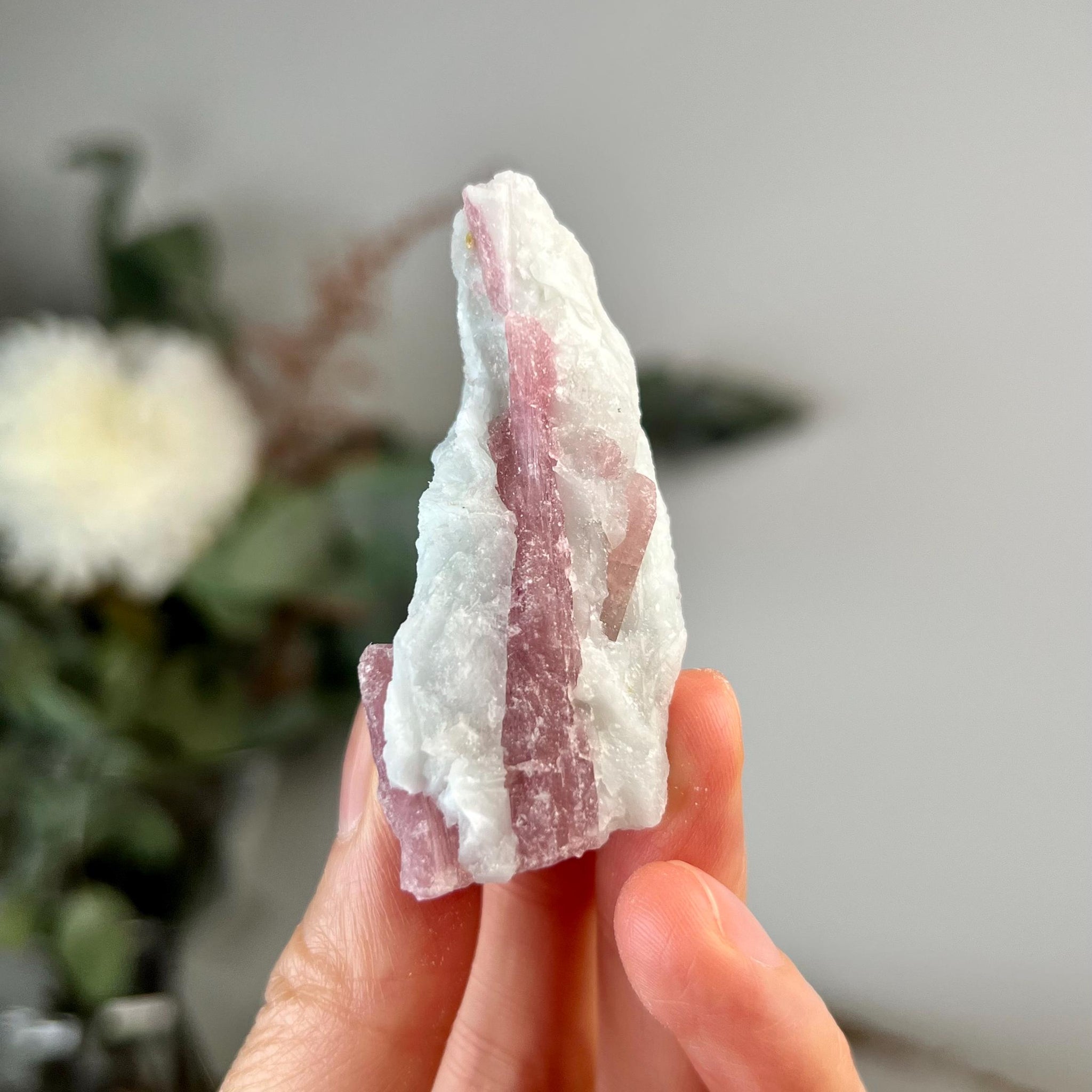 Grade A+ Natural Pink Tourmaline on Aquamarine,A Harmonious Blend of Love and Serenity PTC59, 36g