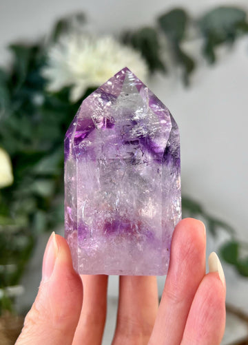 Grade A+ Phantom Amethyst Quartz Tower with Rainbows | Bahia Brazil | Energetically Activated PA04, 108g
