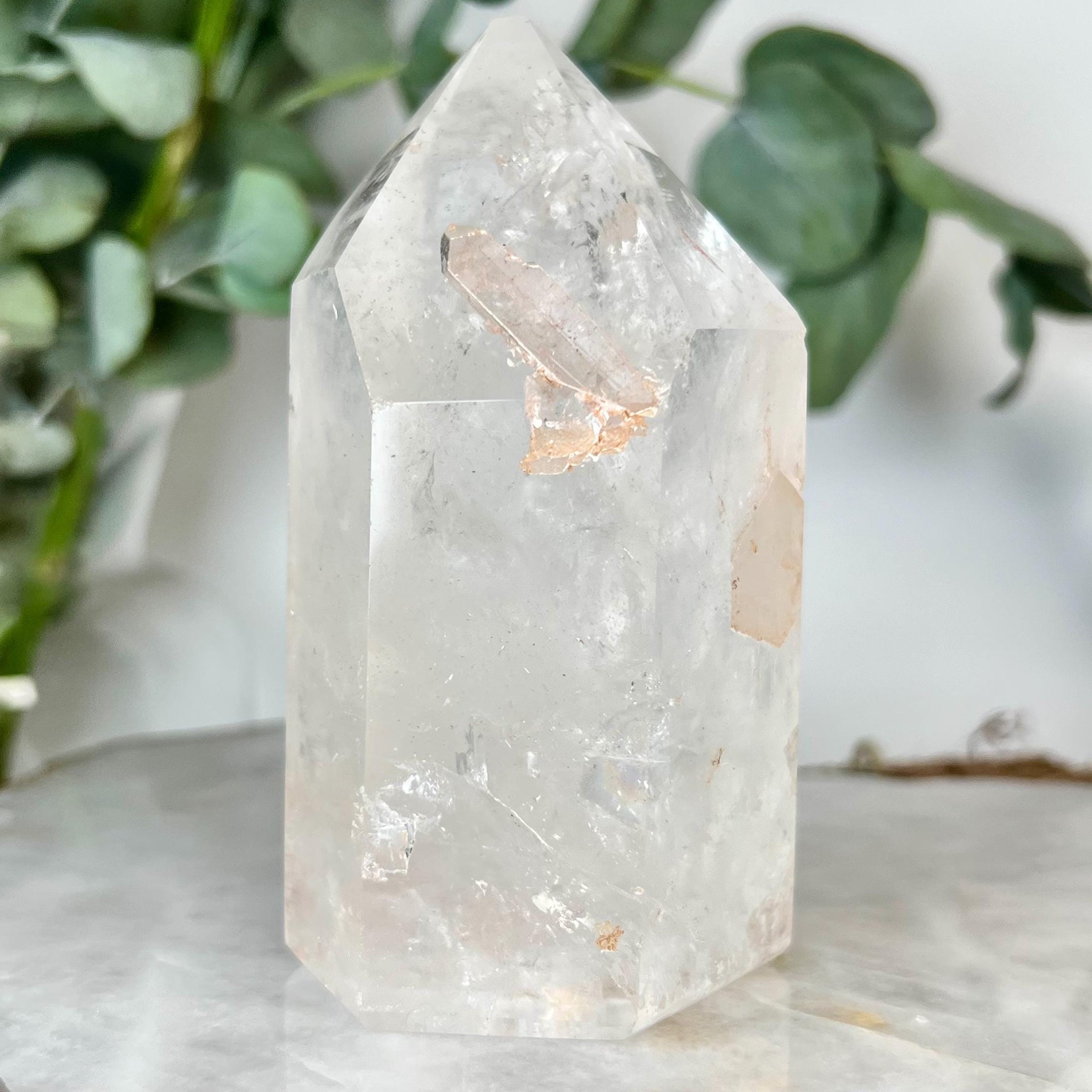 Grade A Natural Manifestation (Penetration) Quartz Tower with Iron | Corinto Minas Gerais Brazil | Energetically Activated MC01, 568g
