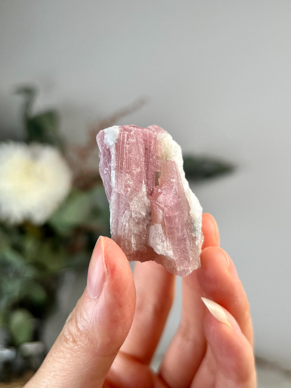 Grade A+ Natural Pink Tourmaline on Aquamarine,A Harmonious Blend of Love and Serenity PTC58, 27g
