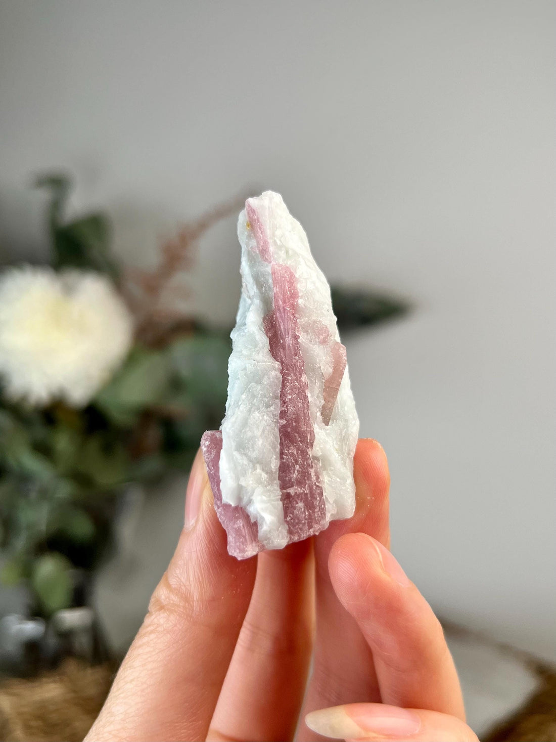 Grade A+ Natural Pink Tourmaline on Aquamarine,A Harmonious Blend of Love and Serenity PTC59, 36g