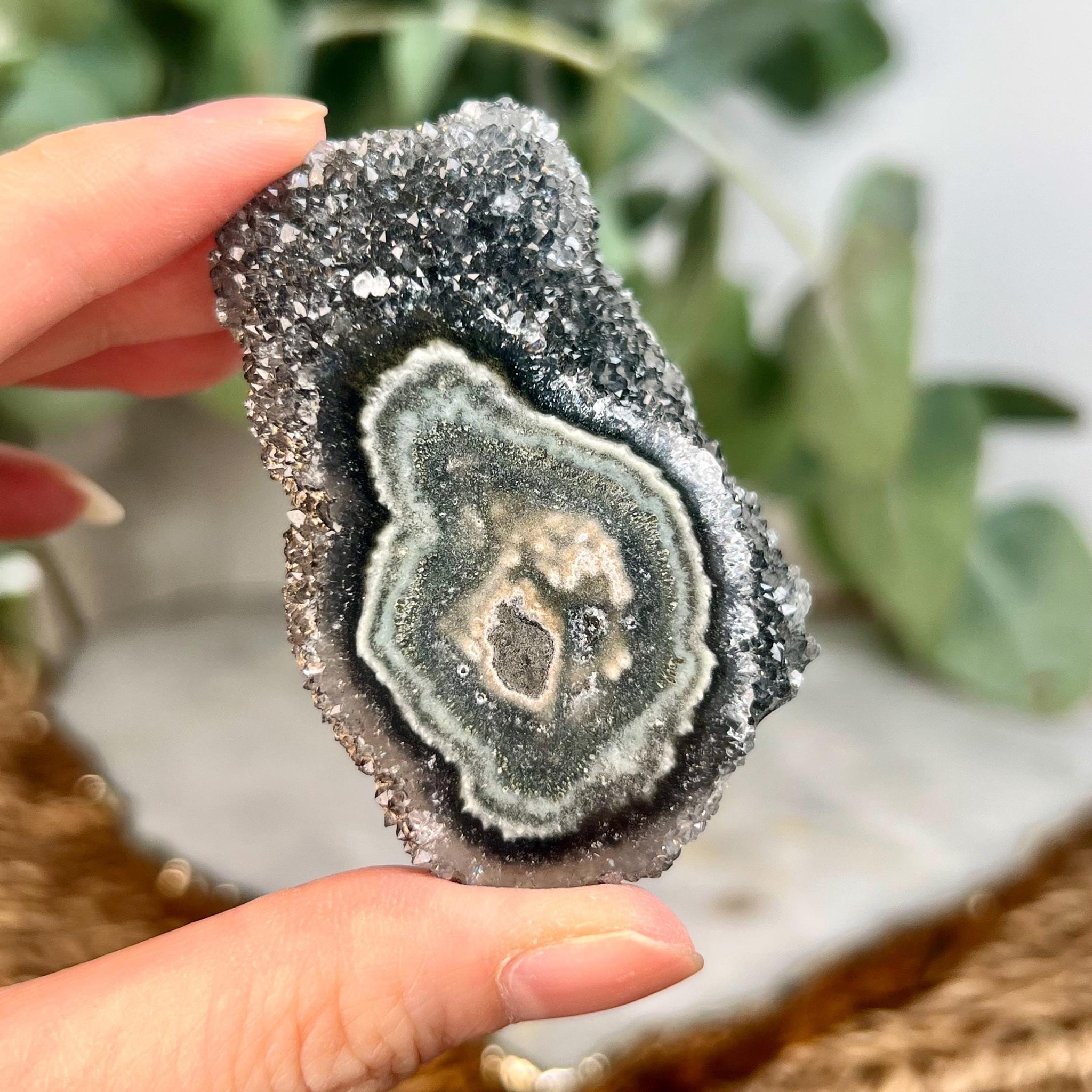 Grade A+ Natural Jasper Stalactite Druzy Crystal– Heart, Root, and Third Eye Chakra Healing, US126, 68g