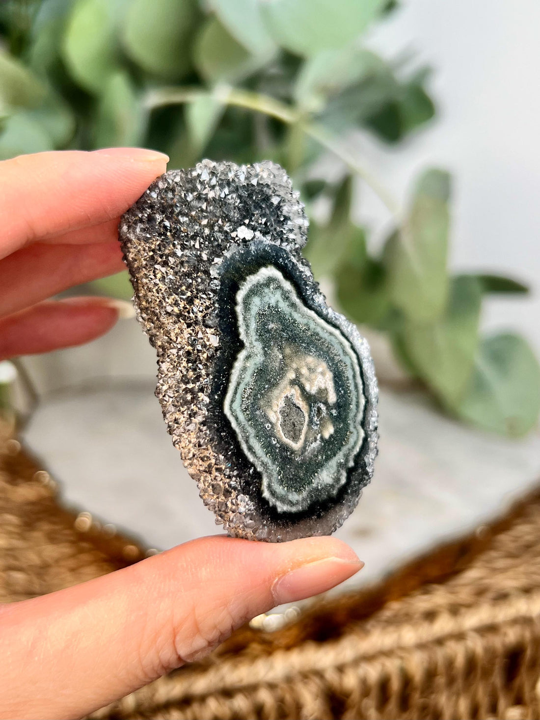Grade A+ Natural Jasper Stalactite Druzy Crystal– Heart, Root, and Third Eye Chakra Healing, US126, 68g