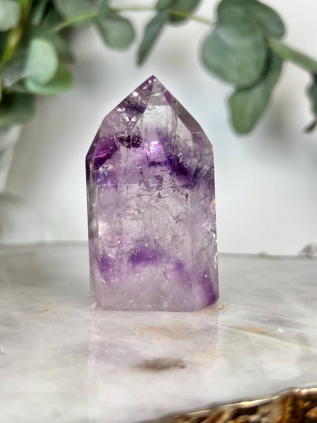 Grade A+ Phantom Amethyst Quartz Tower with Rainbows | Bahia Brazil | Energetically Activated PA04, 108g