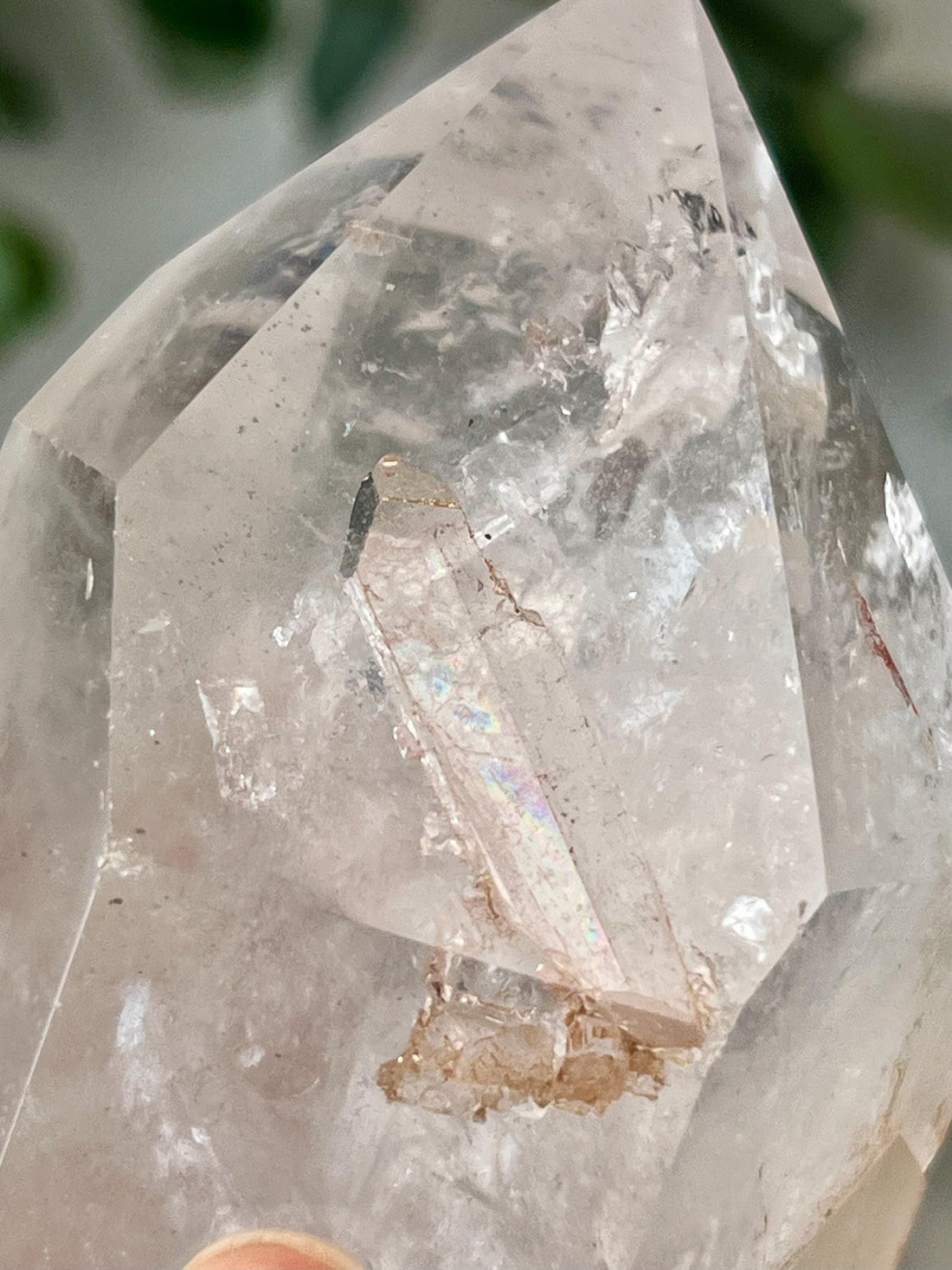 Grade A Natural Manifestation (Penetration) Quartz Tower with Iron | Corinto Minas Gerais Brazil | Energetically Activated MC01, 568g