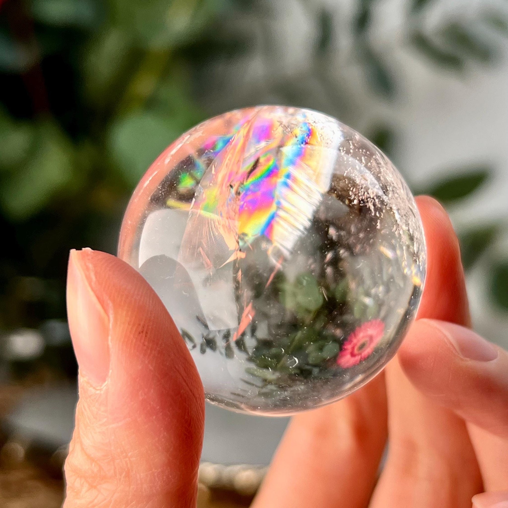 Grade A Lemurian Quartz Sphere with Stand | Serra do Cabral Minas Gerais Brazil | Energetically Activated LS15, 90g, 39mm